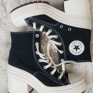 Converse Black and White Platform High-Tops
